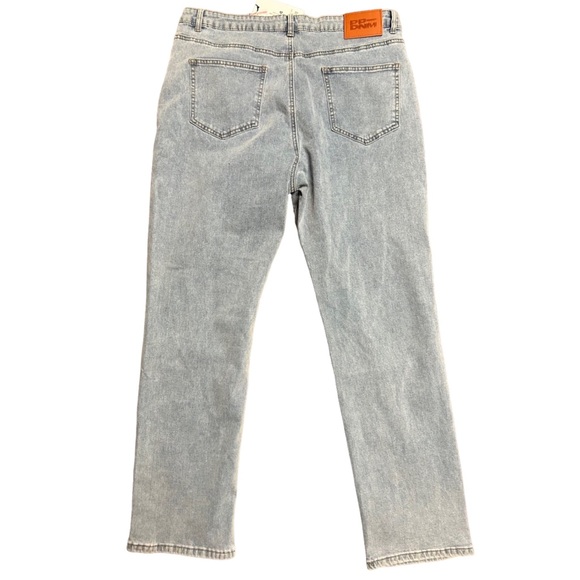 PRINCESS POLLY LIGHT WASH ASYMMETRIC STRAIGHT LEG HOLLY JEANS NWT- SIZE 12 - Picture 2 of 16